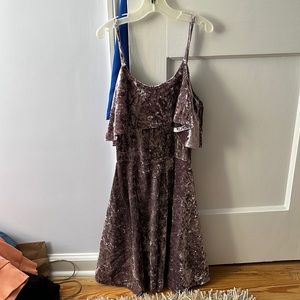 Purple velvet dress